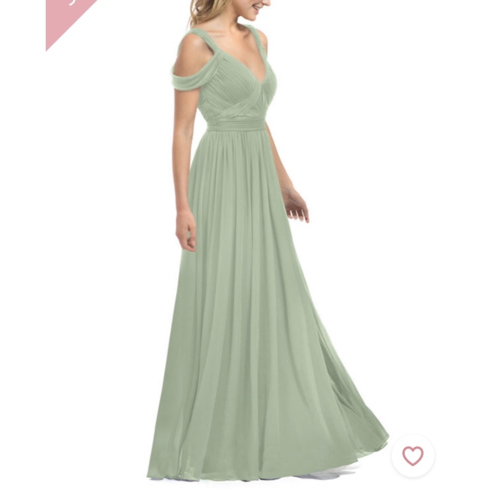Azazie Calla Formal Dress in Dusty Sage Size 8
